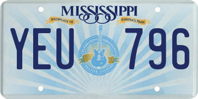 MS license plate YEU796