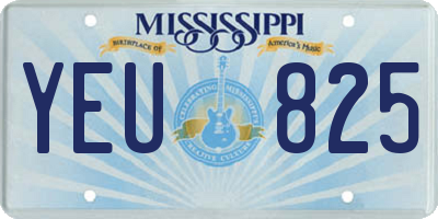 MS license plate YEU825