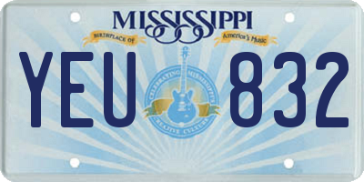 MS license plate YEU832