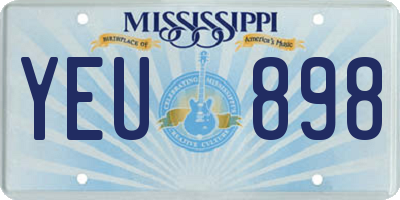 MS license plate YEU898