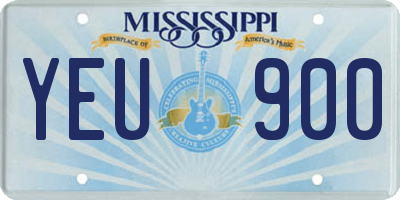 MS license plate YEU900