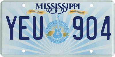 MS license plate YEU904