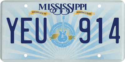 MS license plate YEU914