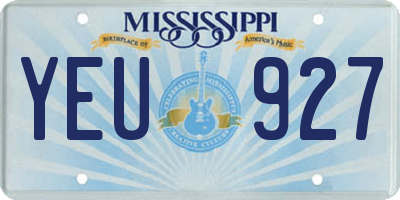 MS license plate YEU927