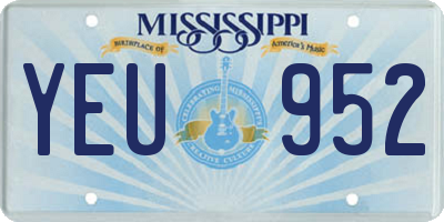 MS license plate YEU952