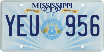 MS license plate YEU956
