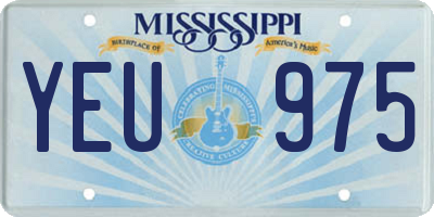 MS license plate YEU975