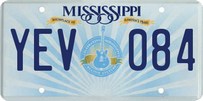 MS license plate YEV084