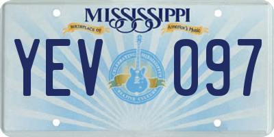 MS license plate YEV097