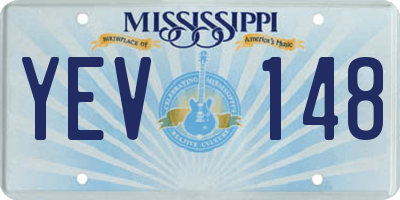 MS license plate YEV148