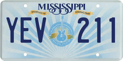 MS license plate YEV211
