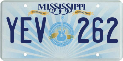 MS license plate YEV262