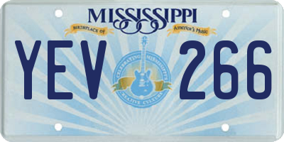 MS license plate YEV266
