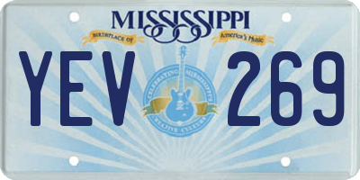 MS license plate YEV269