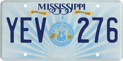 MS license plate YEV276