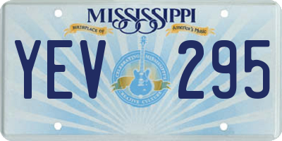 MS license plate YEV295