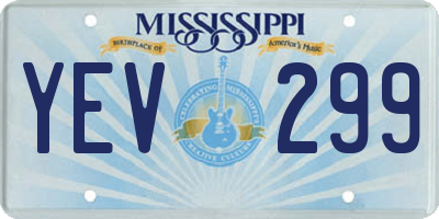 MS license plate YEV299