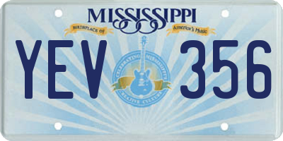 MS license plate YEV356