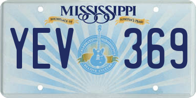 MS license plate YEV369
