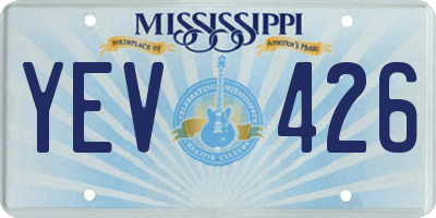 MS license plate YEV426