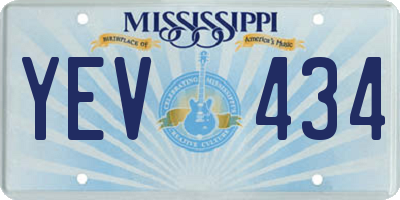 MS license plate YEV434