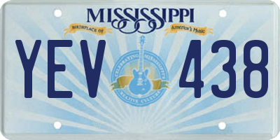 MS license plate YEV438