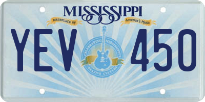 MS license plate YEV450