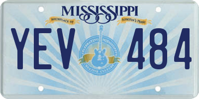 MS license plate YEV484