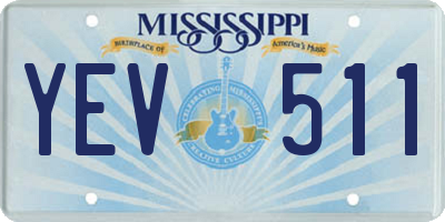 MS license plate YEV511