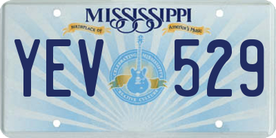 MS license plate YEV529