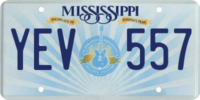 MS license plate YEV557