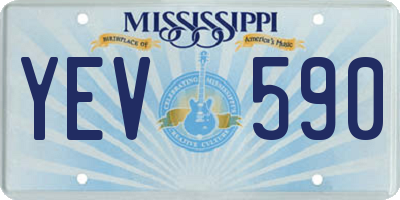 MS license plate YEV590