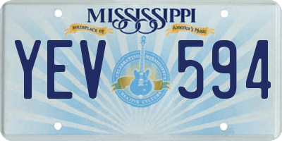 MS license plate YEV594