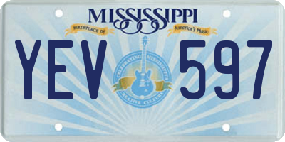 MS license plate YEV597