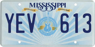 MS license plate YEV613