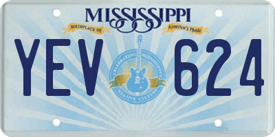 MS license plate YEV624