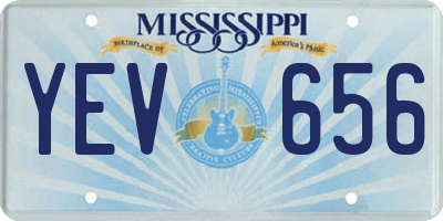 MS license plate YEV656