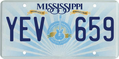 MS license plate YEV659