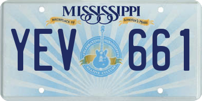 MS license plate YEV661