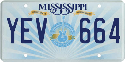 MS license plate YEV664