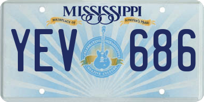 MS license plate YEV686