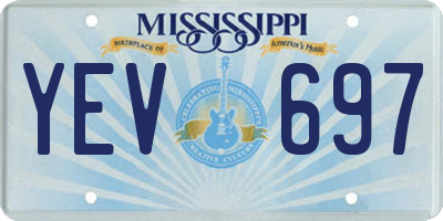 MS license plate YEV697