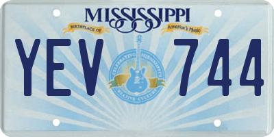 MS license plate YEV744