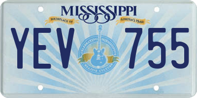 MS license plate YEV755