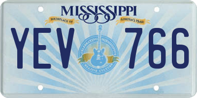 MS license plate YEV766