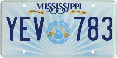MS license plate YEV783