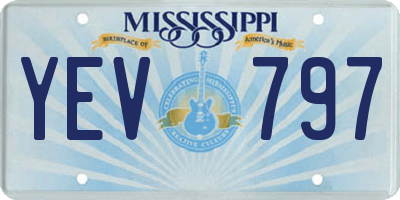 MS license plate YEV797