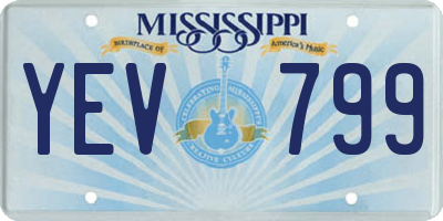 MS license plate YEV799