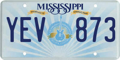 MS license plate YEV873