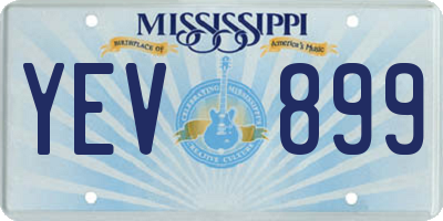 MS license plate YEV899